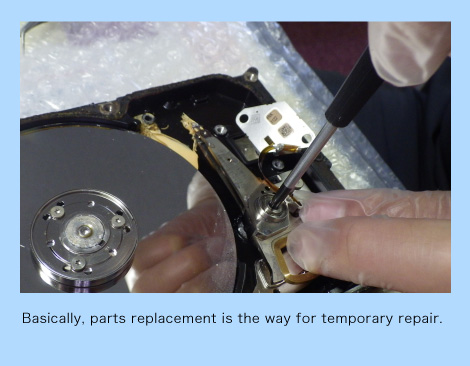 Basically, parts replacement is the way for temporary repair.